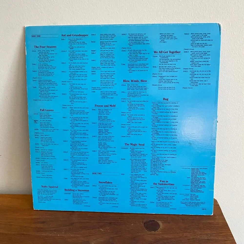 Vintage 1989 Seasonal Songs Sing & Learn Vinyl Record